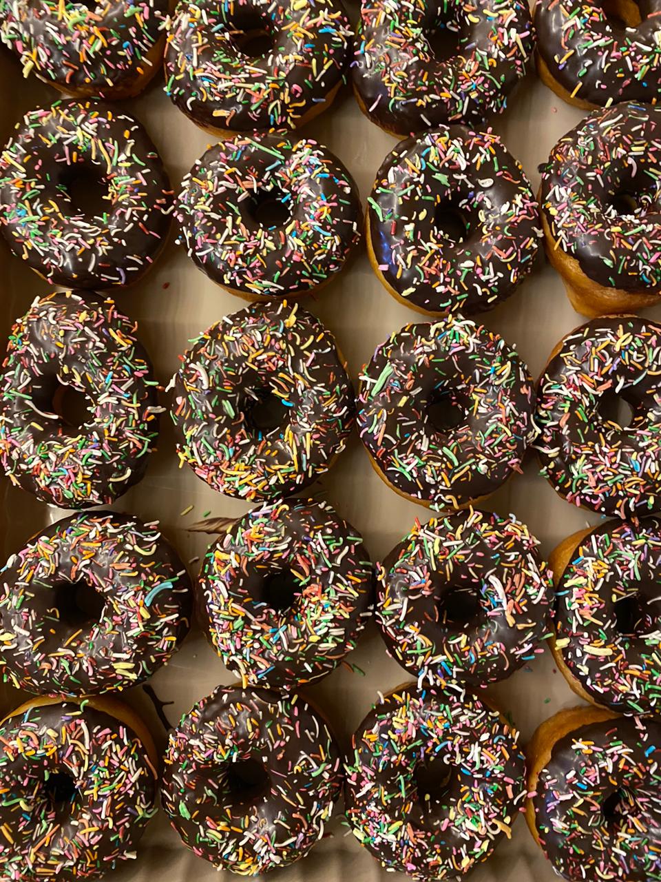 Chocolate sprinkle donuts