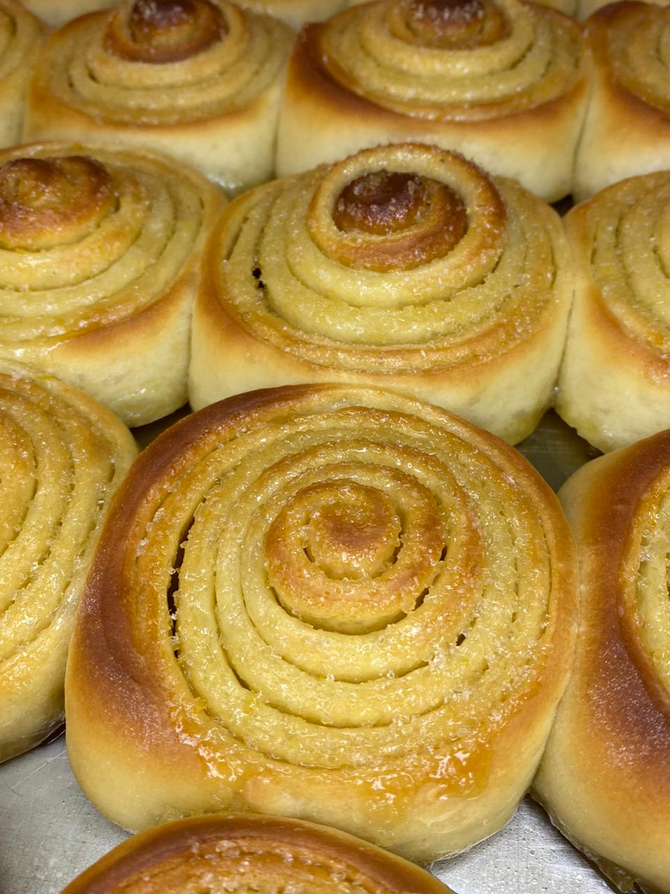 Golden glazed rolls